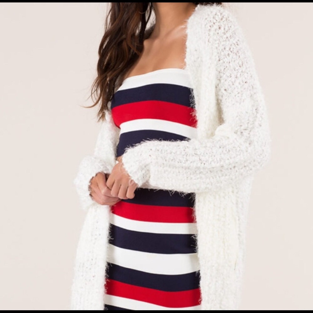 Fuzzy Chunky Cardigan Sweater - Picture 2 of 13